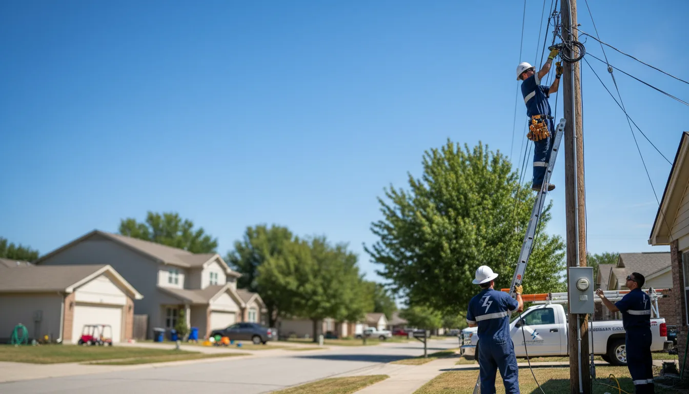 Residential electrician providing installation services in Claremont, SD